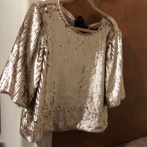J. Crew Tops - Rose Gold Sequin Crop Top